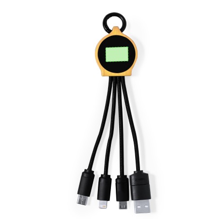 Lawrence - Led Lichter. Anschluss Micro USB, Typ C und Lightning 5V DC 2.4A | Bambus