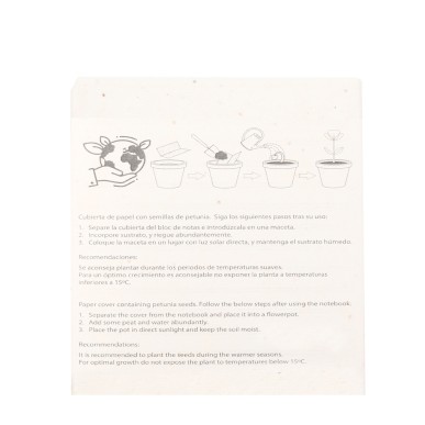 Elaris - 8 Pièces. Bloc 20 Feuilles. Graines de Pétunia Incluses. Fleu