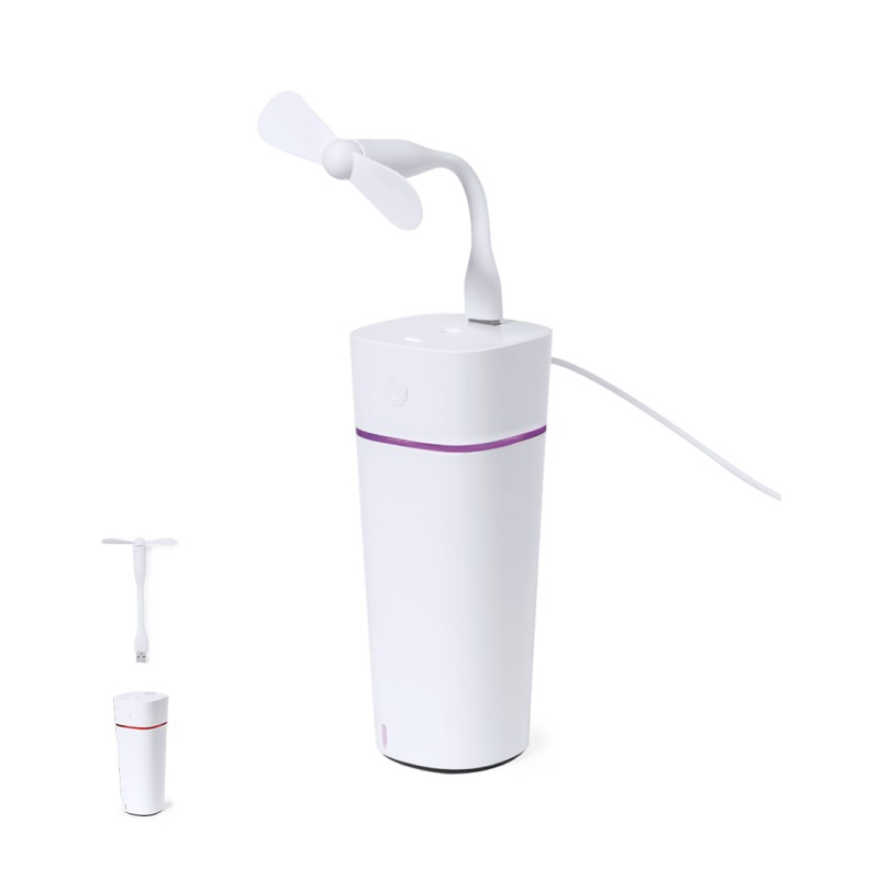Aurion - Mehrfarbige Led Lichter. 240 ml. 2 Dampf Funktionen. USB Anschluss. Ventilator Inklusive