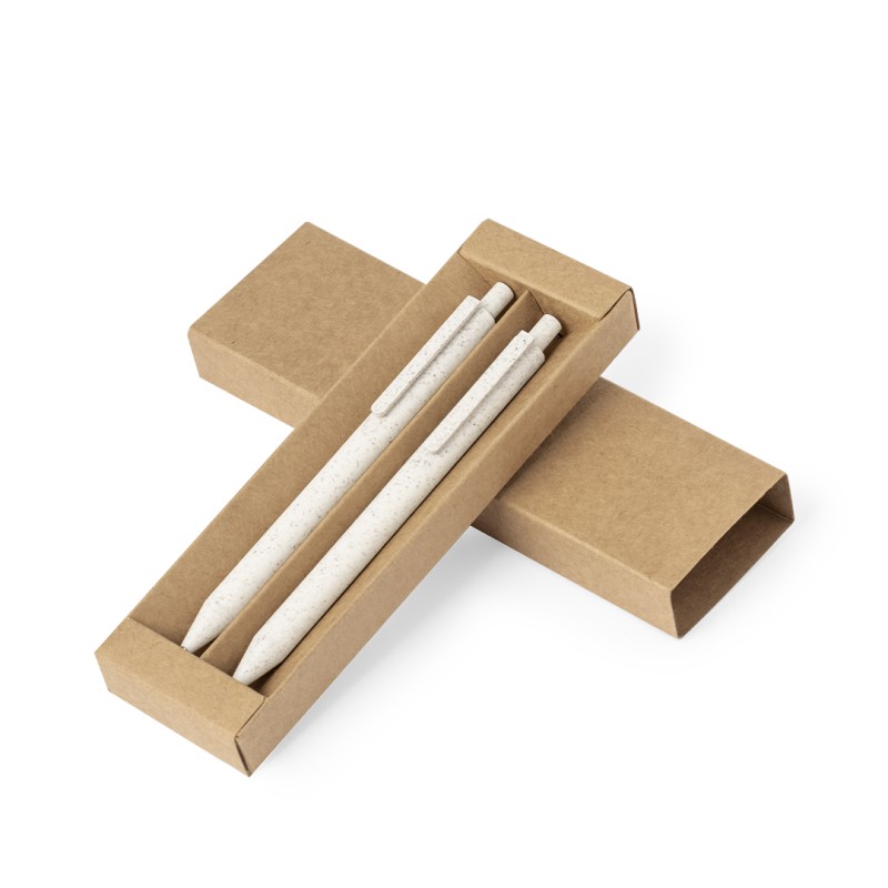 Onyx - Kugelschreiber. Bleistift: Minen 0,7 mm Inklusive | Weizenstroh/ PP