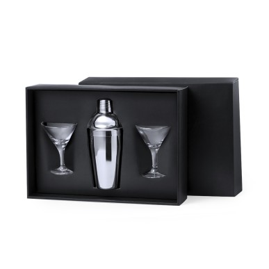 Cefiro - Shaker Rostfreier Stahl 550 ml. 2 Glas 150 ml