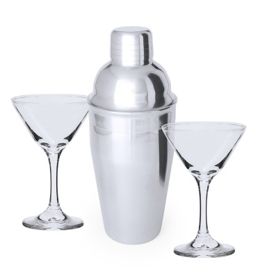 Cefiro - Shaker Rostfreier Stahl 550 ml. 2 Glas 150 ml