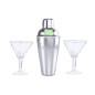 Cefiro - Shaker Rostfreier Stahl 550 ml. 2 Glas 150 ml