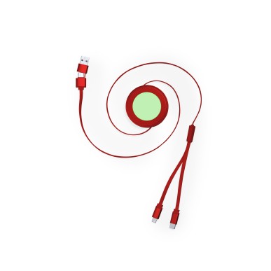 Freud - Ausziehbares Kabel. Anschluss Micro USB, Typ C und Lightning 5