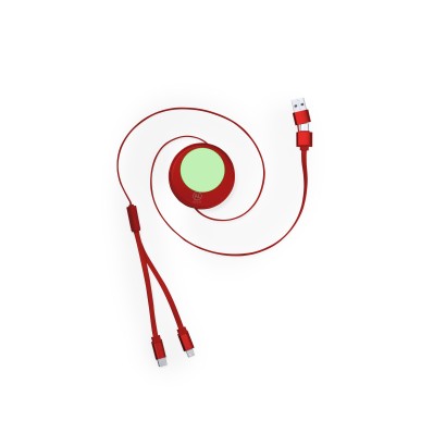 Freud - Ausziehbares Kabel. Anschluss Micro USB, Typ C und Lightning 5