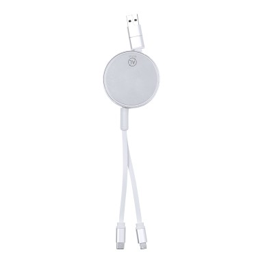 Freud - Ausziehbares Kabel. Anschluss Micro USB, Typ C und Lightning 5