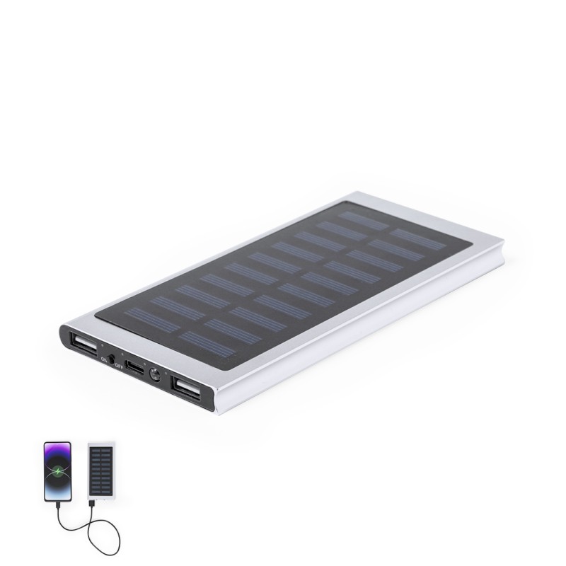 Bernant - 1 Led. 2 Lichtpositionen, Festes und Blinkendes. 8000 mAh. Solarladung. 2 USB Ausgänge. Typ C Ausgänge und Eingang | A