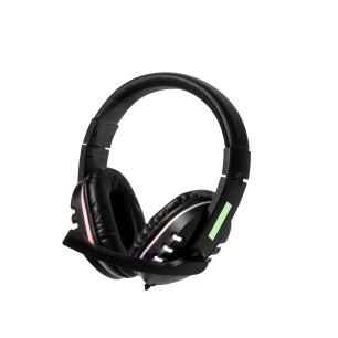 Thrym - Kopfhörer 3,5 mm Klinkenstecker. Mauspad Polyester/ Silikon, Rutschfest | Mehrfarbige Led Lichter. USB Anschluss. Tastat