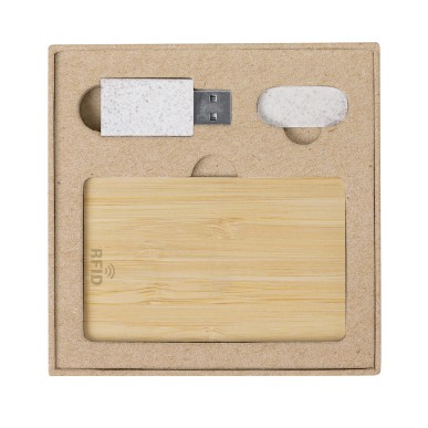 Andigo - Carte Protecteur RFID, Bambou. Bloqueur Webcam Paille de Blé/