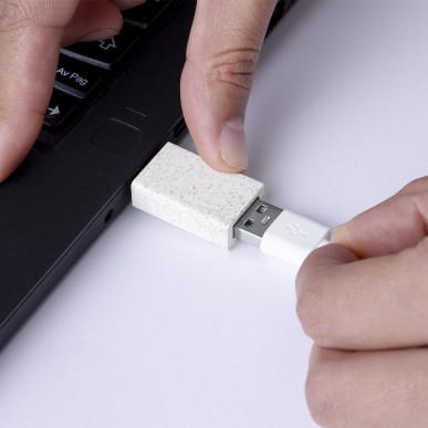 Andigo - Carte Protecteur RFID, Bambou. Bloqueur Webcam Paille de Blé/