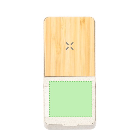 Barichen - Drahtlos 15W. Typ C Ausgänge | Weizenstroh/ ABS/ Bambus