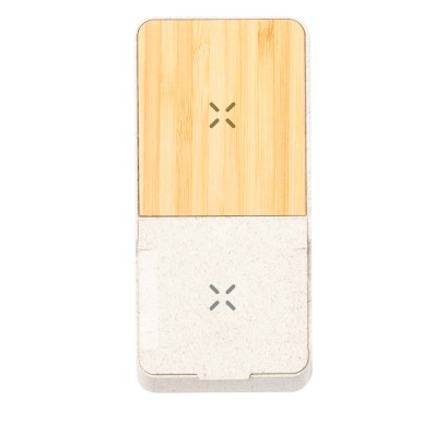 Barichen - Drahtlos 15W. Typ C Ausgänge | Weizenstroh/ ABS/ Bambus