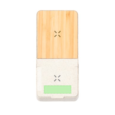 Barichen - Drahtlos 15W. Typ C Ausgänge | Weizenstroh/ ABS/ Bambus