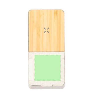 Barichen - Drahtlos 15W. Typ C Ausgänge | Weizenstroh/ ABS/ Bambus