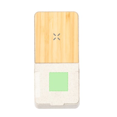 Barichen - Drahtlos 15W. Typ C Ausgänge | Weizenstroh/ ABS/ Bambus