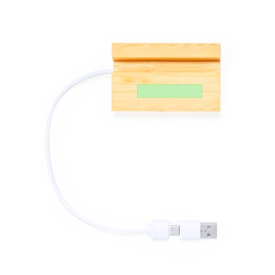 Cirzo - 1 Typ C Hub. 2 Hubs USB 2.0 | Bambus