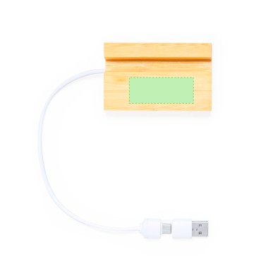 Cirzo - 1 Typ C Hub. 2 Hubs USB 2.0 | Bambus