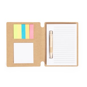 Wombax - Bloc 70 Feuilles. 15 Notes Adhésives 6 x 6,5 cm. 75 Mini Notes Adhésives 1,2 x 4,5 cm. Stylo Carton Recyclé Incluse | C