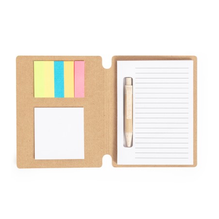 Wombax - Bloc 70 Feuilles. 15 Notes Adhésives 6 x 6,5 cm. 75 Mini Notes Adhésives 1,2 x 4,5 cm. Stylo Carton Recyclé Incluse | C