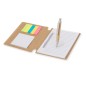 Wombax - Bloc 70 Feuilles. 15 Notes Adhésives 6 x 6,5 cm. 75 Mini Notes Adhésives 1,2 x 4,5 cm. Stylo Carton Recyclé Incluse | C