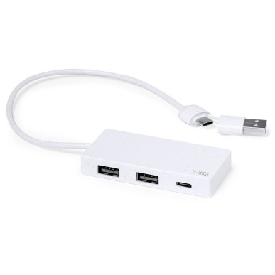 Nagent - 1 Typ C Hub. 2 Hubs USB 2.0 | Natursteinextrakte/ ABS