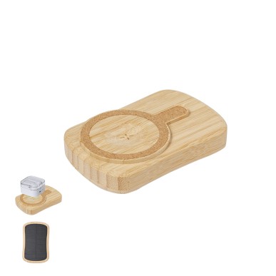 Gustaf - Drahtlos 15W. Magnetisch. 5000 mAh. Solarladung. Typ C Ausgän