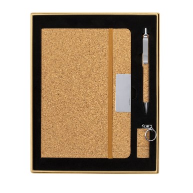 Patrick - Bloc Notes Couverture Rigide. 80 Feuilles. Stylo. Clé USB 16