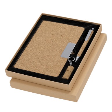 Patrick - Bloc Notes Couverture Rigide. 80 Feuilles. Stylo. Clé USB 16