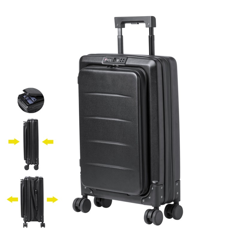 Dopkin - Starre. 4 Drehende Räder. Gepolsterte Laptoptasche. TSA Sicherheitsverschluss | ABS