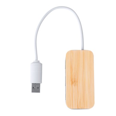 Zurk - 1 Typ C Hub. 2 Hubs USB 2.0 | Reclycling Aluminium/ Bambus