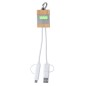 Desak - Anschluss Micro USB, Typ C und Lightning 5V DC 2.4A | Reclycling Aluminium/ Bambus Desak - Anschluss Micro USB, Typ C und Lightning 5V DC 2.4A | Reclycling Aluminium/ Bambus