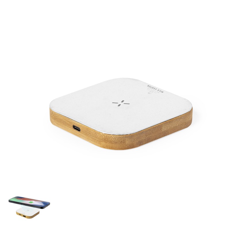Sucrep - Drahtlos 15W. 1 Salida USB y 1 Salida Tipo C | Recycelte Milchkartons/ Bambus Sucrep - Drahtlos 15W. 1 Salida USB y 1 Salida Tipo C | Recycelte Milchkartons/ Bambus