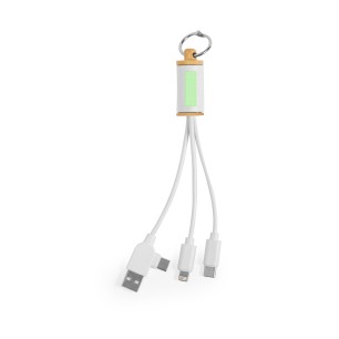 Poskin - Anschluss Micro USB, Typ C und Lightning 5V DC 2.4A | Recycelte Milchkartons/ Bambus