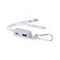 Leony - 1 Typ C Hub. 1 Hub USB 2.0. Anschluss Micro USB, Typ C und Lightning 5V DC 2A | Reclycling Aluminium