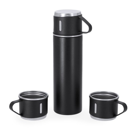 Melbir - Thermoskanne 420 ml. 3 Tassen 140 ml | Rostfreier Stahl
