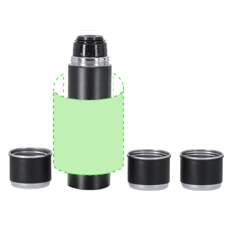 Melbir - Thermoskanne 420 ml. 3 Tassen 140 ml | Rostfreier Stahl