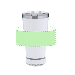 Tandix - Mehrfarbige Led Lichter. 440 ml. Bluetooth Anschluss. Schallleistung 3W. Batterie 300 mAh | Rostfreier Stahl