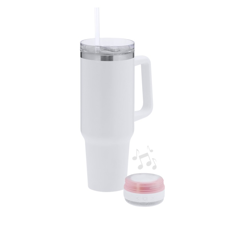 Tracir - Mehrfarbige Led Lichter. 1,25 L. Bluetooth Anschluss. Schallleistung 3W. Batterie 300 mAh | Rostfreier Stahl