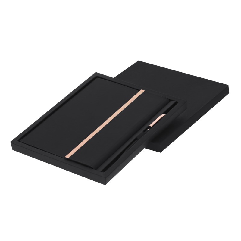 Kassex - Notizblock Reclycling PU. Hardcover-Abdeckung. 80 Blätter. Reclycling Aluminium Kugelschreiber Inklusive