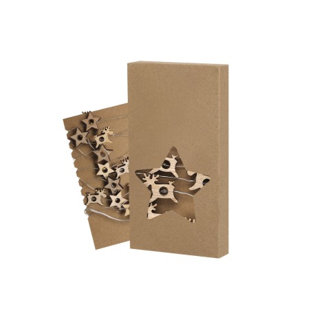 Plentox - 20 Leds. 2 AA Batterien Nicht im Lieferumfang | Holz