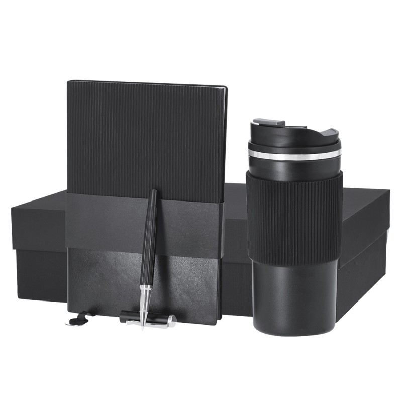 Mirka - Bidon Thermique Acier Inox, 470 ml. Bloc PU, Couverture Flexible. 100 Feuilles. Roller Aluminium