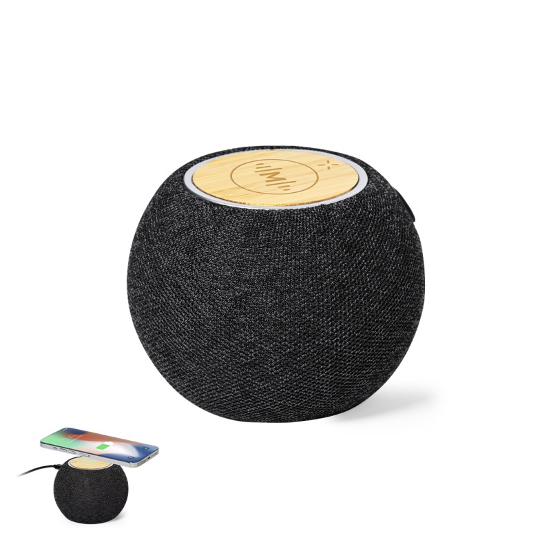 Cedric - Sans Fil 15W. Connexion Bluetooth. Puissance Sonore 5W. Batterie 1200 mAh | Polyester 300D RPET/ Bambou