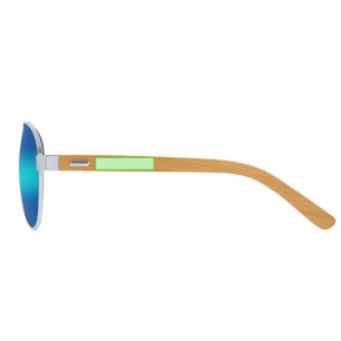 Gunok - Verres à Effet Miroir. Protection UV400. Étui Microfibre | Métal/ Bambou