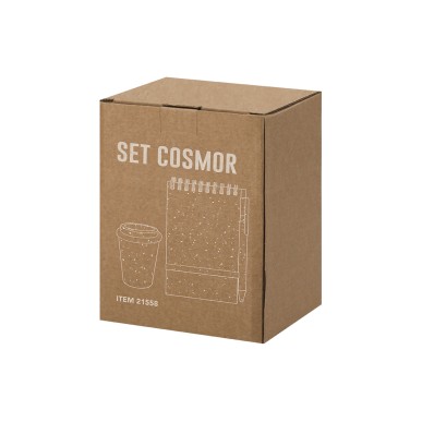 Cosmor - Verre PP, 370 ml. Bloc Paille de Blé/ PP, Couverture Flexible