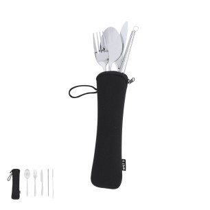 Sinix - 5 Pièces. Étui Soft Shell RPET | Acier Inox