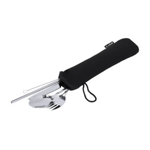 Sinix - 5 Pièces. Étui Soft Shell RPET | Acier Inox