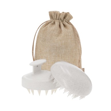Puxar - Brosse Démêlante. Émulsionneur. Étui Polyester RPET | Paille d