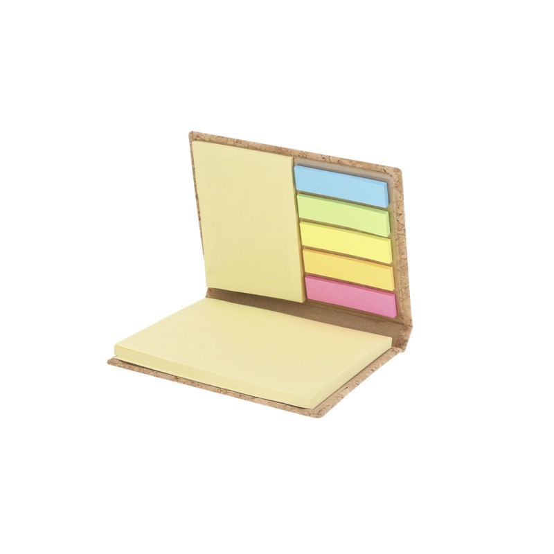 Feron - 50 Haftnotizen 7,5 x 10 cm. 25 Haftnotizen 5 x 7,5 cm. 125 Mini Haftnotizen 1,2 x 4,5 cm | Kork