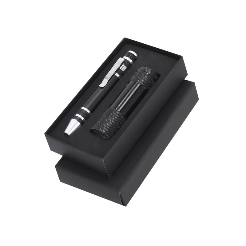 Lipan - Multi Outils 6 Accessoires. Lampe 9 Leds. 3 Piles AAA Non Incluses | Aluminium