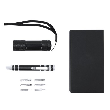 Lipan - Multi Outils 6 Accessoires. Lampe 9 Leds. 3 Piles AAA Non Incl